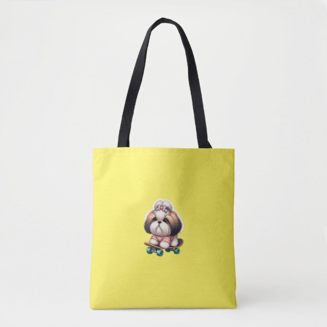 Tote Bag Adorable Parade de Chiot : jolie collection de Chi (Devant)
