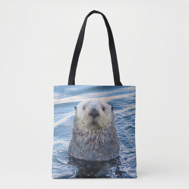 Tote Bag Adorable Peeks De Loutres De Mer (Devant)