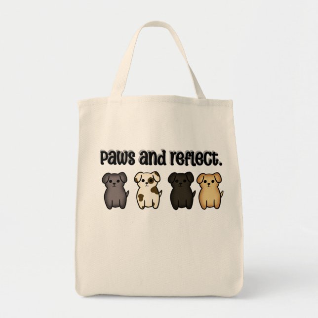 Tote Bag Adorable Puppy Lineup (Devant)