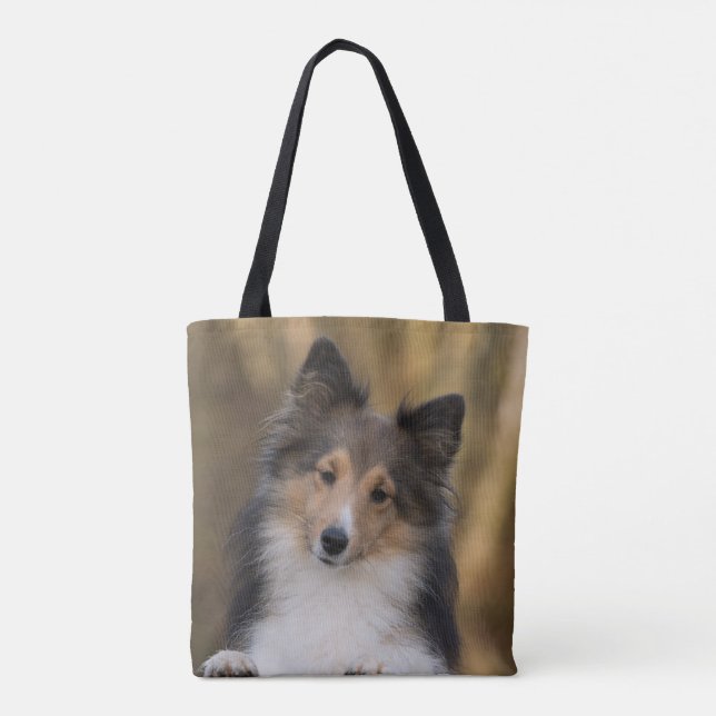 Tote Bag Adorable Sheltie Pup (Dos)