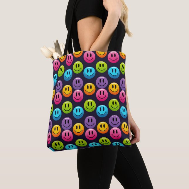 Tote Bag "Adorable Smile Emoji Motif Collection" (De près)