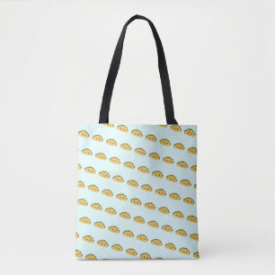 Tote Bag Adorable sourire Kawaii Taco Motif