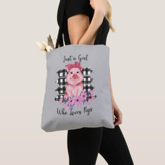 Tote Bag adoratrice de porc mignonne filles