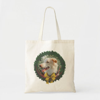 Tote Bag Adorno con corona navideña para mascota