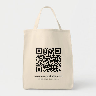 Tote Bag Adresse du site QR Code Téléchargez votre logo Épi