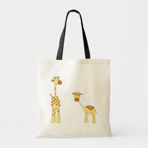 Tote Bag Adulte et girafe de bébé. Bande dessinée