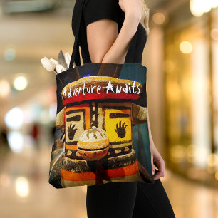 Tote Bag Adventure Attend la typographie Kachina Doll Photo