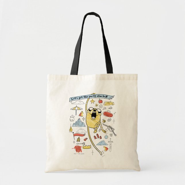 Tote Bag Adventure Time | Party Jake Sketch (Devant)