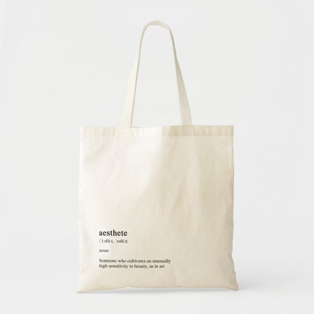 Tote Bag Aesthete Signification (Devant)