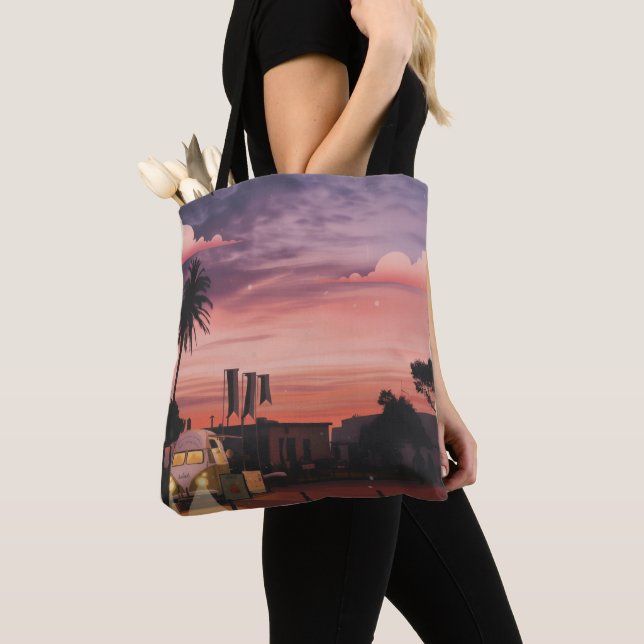 Tote Bag Aesthetic sunset Totebag (De près)