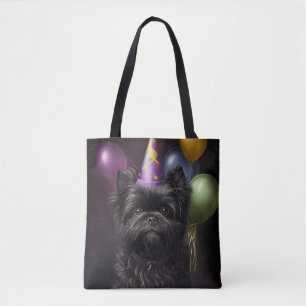 Tote Bag Affenpinscher Chien Ballons d'anniversaire