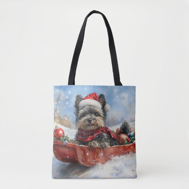 Tote Bag Affenpinscher Chien dans la corniche laissez-le ne (Devant)