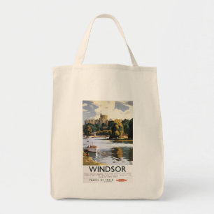 Tote Bag Affiche britannique de la Tamise de château de