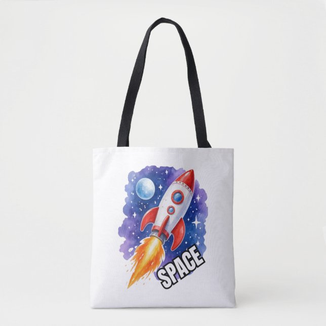 Tote Bag Affiche d'aventure spatiale | L'aventure vous atte (Devant)