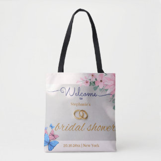 Tote Bag affiche de bienvenue pour la baby shower romantiqu
