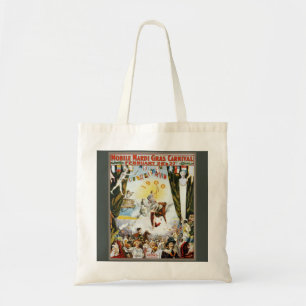 Tote Bag Affiche de Carnaval vintage du Mardi Gras de Mobil