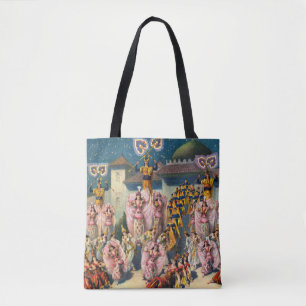 Tote Bag Affiche De Cirque Des Danseurs Avant Le Roi Maure