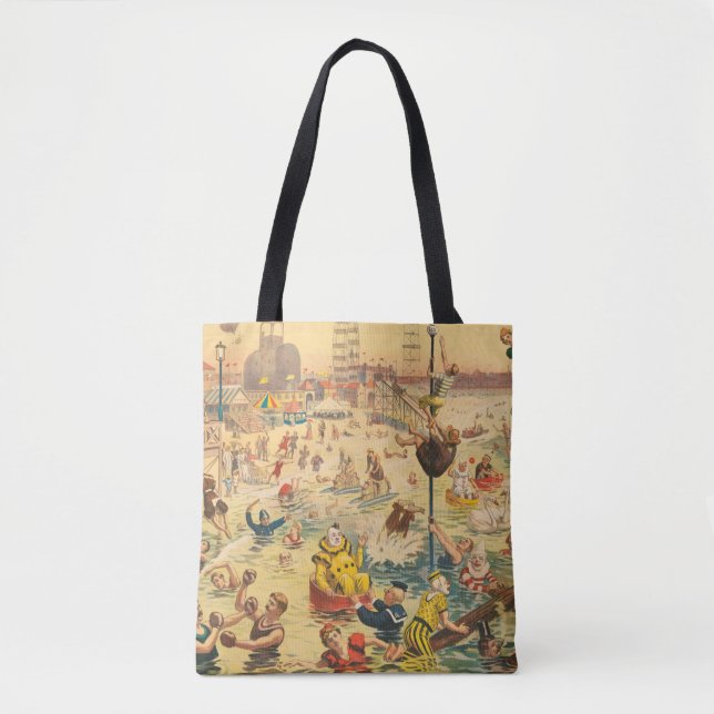 Tote Bag Affiche De Cirque Des Gens En Costumes Se Produisa (Devant)