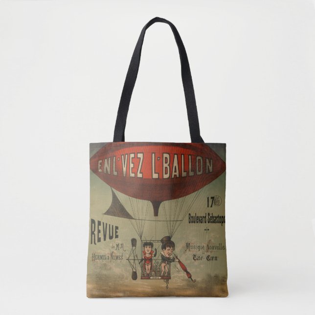 Tote Bag Affiche De Cirque Française De Deux Artistes En Aé (Devant)