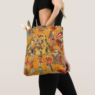 Tote Bag Affiche de cirque japonaise vintage Art Ukiyo-e