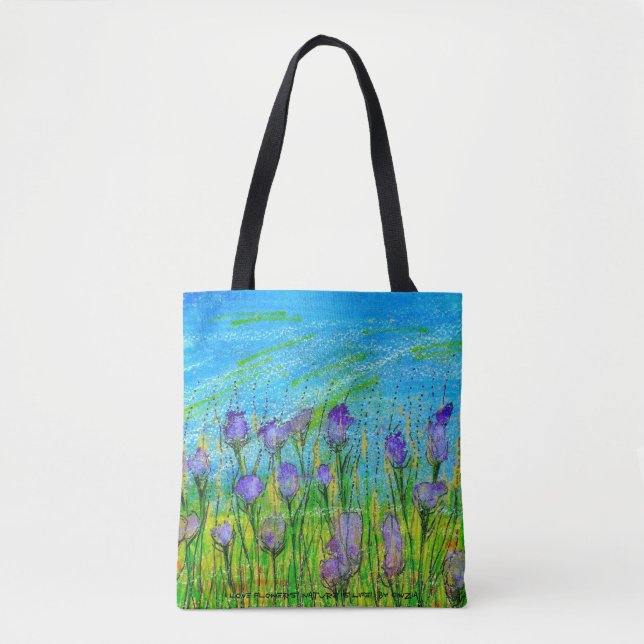 Tote Bag Affiche de Fourre-tout avec l'aquarelle peinte à (Devant)