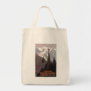 Tote Bag Affiche de funiculaire de Funiculaire Le Brevent
