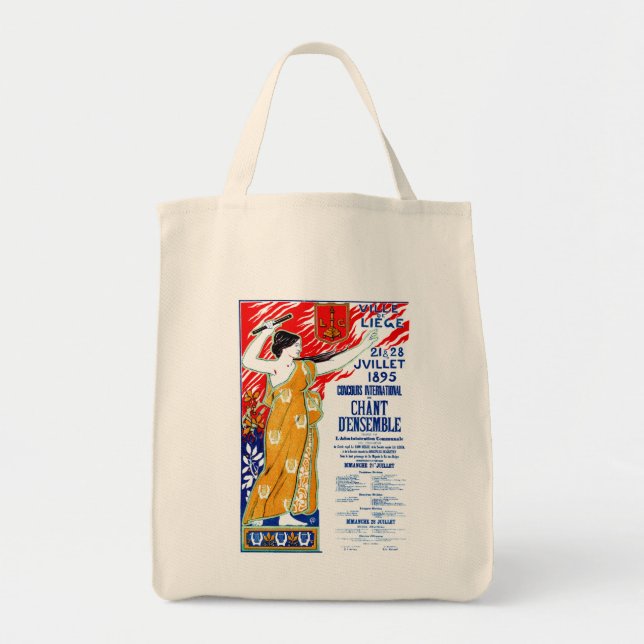 Tote Bag Affiche de musique de 1895 chorals (Devant)