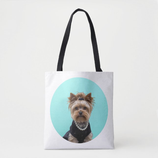 Tote Bag Affiche de petit déjeuner classique Yorkshire Terr (Devant)