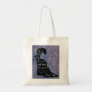 Tote Bag Affiche de silhouette de citation d'Oscar Wilde