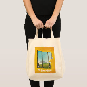 Tote Bag Affiche de vacances du parc national Yellowstone.