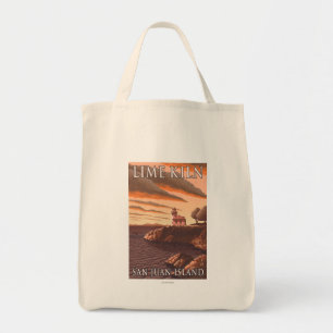 Tote Bag Affiche de Vintage voyage de phare de four à chau