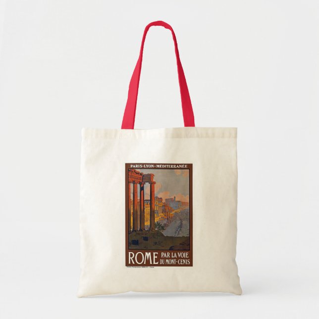 Tote Bag Affiche de Vintage voyage de "Rome" (Devant)