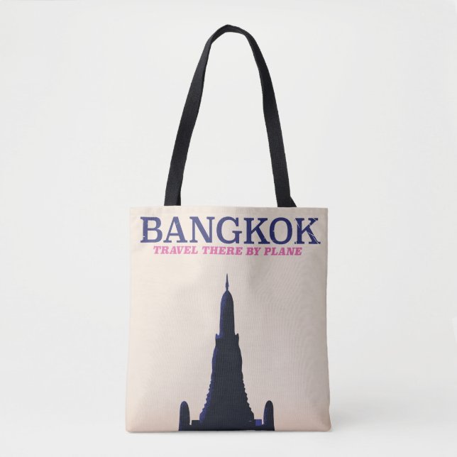 Tote Bag Affiche de voyage Bangkok Wat Poh (Devant)