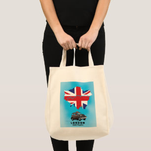 Tote Bag Affiche de voyage carte illustrée de Londres