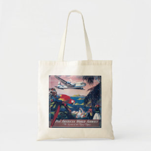 Tote Bag Affiche De Voyage D'Avion De Mer Survolant Les Car