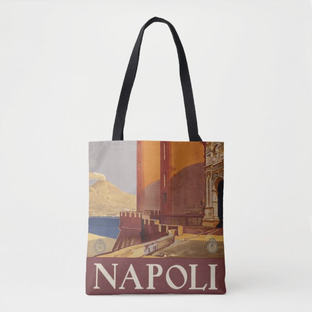 Tote Bag Affiche De Voyage Du Vésuve Et De La Baie De Naple (Devant)