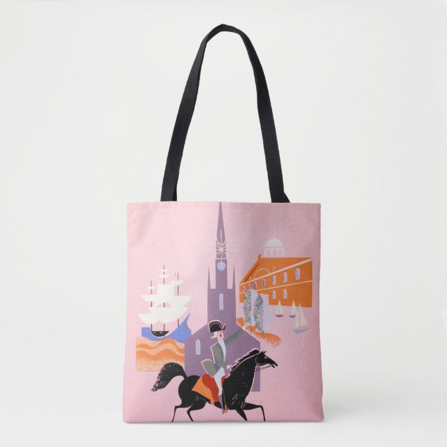 Tote Bag Affiche De Voyage Pour Allegheny Airlines À Boston (Devant)