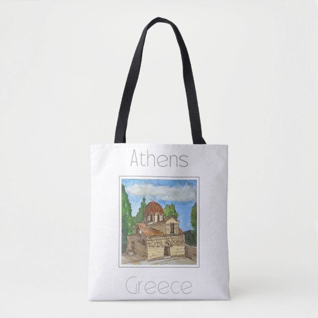Tote Bag Affiche de voyage pour Athènes Grèce (Devant)