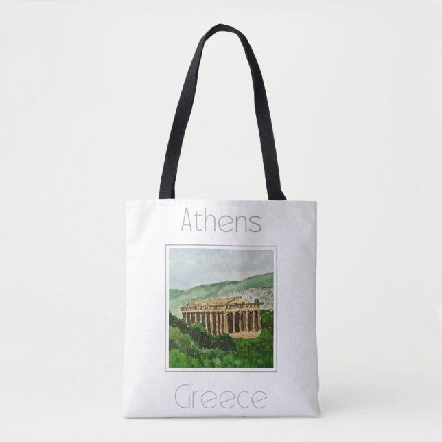 Tote Bag Affiche de voyage pour Athènes Grèce (Devant)