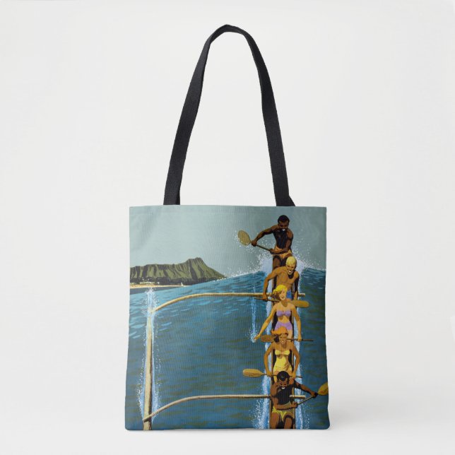 Tote Bag Affiche De Voyage Pour United Air Lines Vers Hawai (Devant)