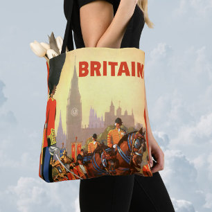 Tote Bag Affiche de voyage vintage, Garde royale britanniqu