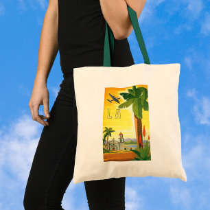 Tote Bag Affiche de voyage vintage, Los Angeles, Californie