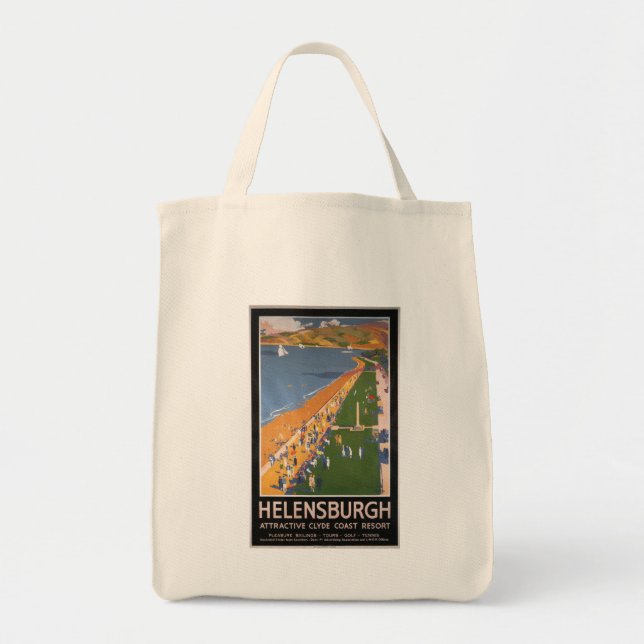 Tote Bag Affiche des foules le long de Clyde Coast Beach Ra (Devant)