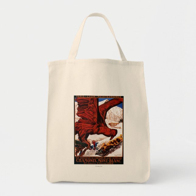Tote Bag Affiche des Jeux olympiques d'hiver de 1924 (Devant)