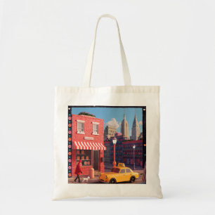 Tote Bag Affiche d'illustration de taxi de bodega à New Yor