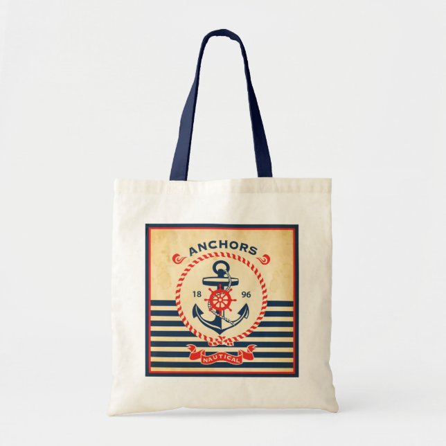 Tote Bag Affiche nautique vintage (Devant)