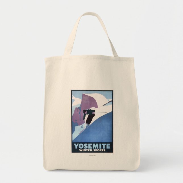 Tote Bag Affiche promotionnelle du ski d'hiver (Devant)