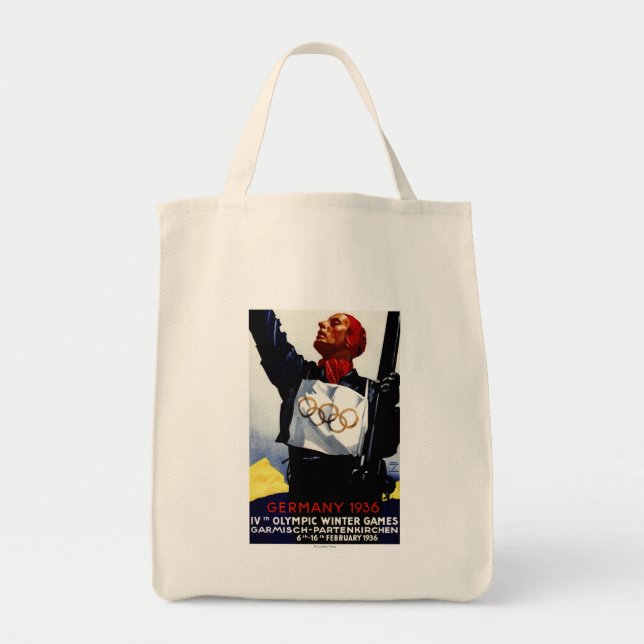 Tote Bag Affiche publicitaire des Jeux olympiques d'hiver d (Devant)