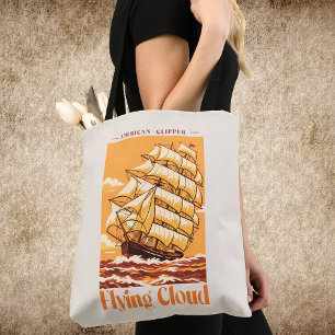 Tote Bag Affiche Vintage du Navire Clipper Américain Flying