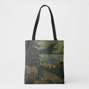 Tote Bag Affiche Vintage voyage Pour Les Montagnes Adironda